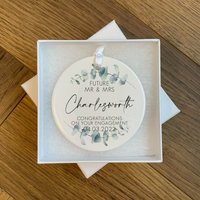 Personalisierte Verlobungsverzierung - Personalisiertes Verlobungsgeschenk Verlobungsgeschenke Verlobungsandenken Für Paare von JeanAndMoon