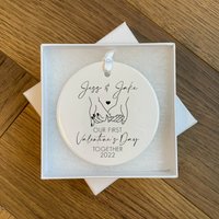 Personalisierter Erster Valentinstag Zusammen Geschenk - Verheiratet Andenken Geschenke von JeanAndMoon
