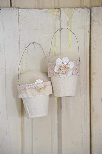 Jeanne d' Arc Living Osterkorb Cremefarben Blume Osternest Vintage Shabby Chic von Jeanne d´Arc living