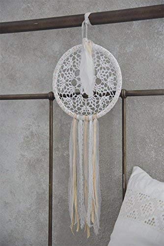 Jeanne d'Arc Living Traumfänger Dreamcatcher Vintage Shabby Chic Weiß H60xØ30cm von Jeanne d´Arc living