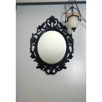 Großer 1 M Hoher, Schwarzer Verzierter Spiegel, Großer, Hollywood, Regency, Verzierte Bordüre, Haus - Und Wanddekor, Wandbehang, Goth von JeanniesVintageJems