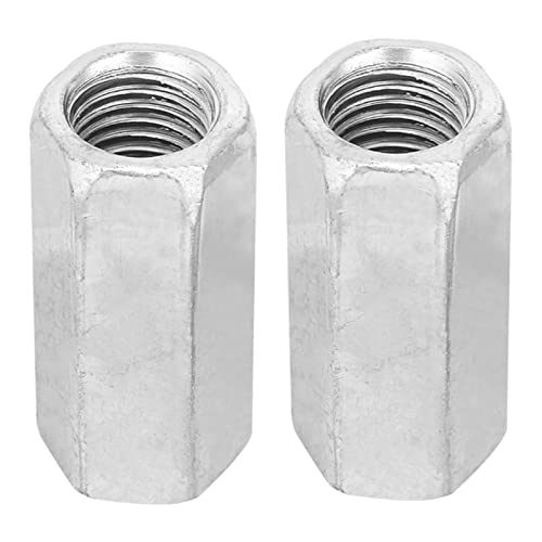 2 Stück M16 * 50 * 22 mm verzinkter Kohlenstoffstahl Lange Stangenmutter Sechskant Sechskanthülsenmutter Abstandsgewindebefestigungen zum Anbringen von Schrauben von Jeanoko