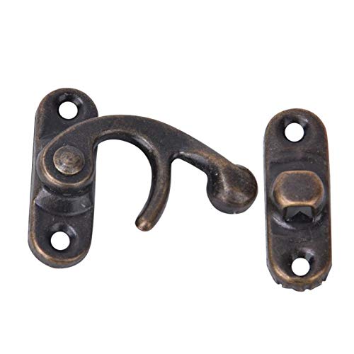Haspe Hook, Buckle Horn Lock 30PCS Eisen 3.2x2.8cm für Geschenkbox(Grüner Bronze rechter Haken) von Jeanoko