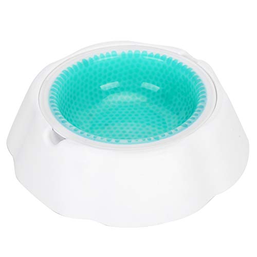 Jeanoko 17 cm / 6,6 Zoll Wasserkühlung Trinknäpfe Hund Katze Haustier Grün Frostige Schüssel Gekühlte Wasserschüssel von Jeanoko