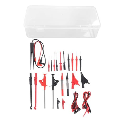 Jeanoko 25pcs Multimeter -Test -Haken -Kit -Sonden -Draht -Set mit Crocodile - -Pinzetten -Bananenstopfen für Digital Electrical Testing Industrial Home Automotive von Jeanoko