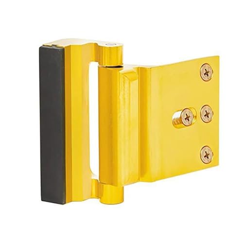 Jeanoko 800 Pfund Schweres Türverstärkungsschloss, Sicherheitsschloss mit Aluminiumlegierung mit Manipulationsbeweis für die Innentüren zu Hause Vorderen (Gold) von Jeanoko