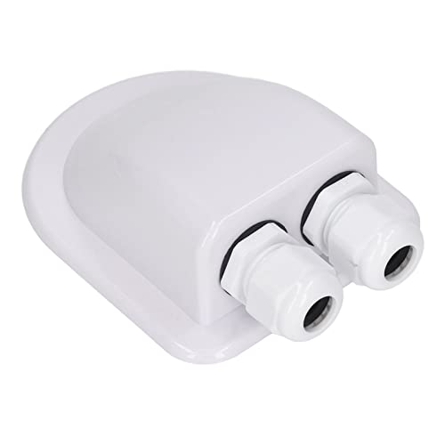 Jeanoko ABS Solar Panel Cable Junction Box, Dual -Kabel -Eingangsdrüse für RV -Yacht -Betondach von Gitterphotovoltaiksystemen (Weiß) von Jeanoko