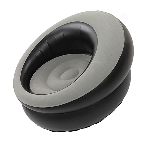 Jeanoko Aufblasbarer Sessel für Sofa, aufblasbar, umweltfreundlich, ergonomisches Design, schnell aufblasbar, leicht, für Büro (grau) von Jeanoko