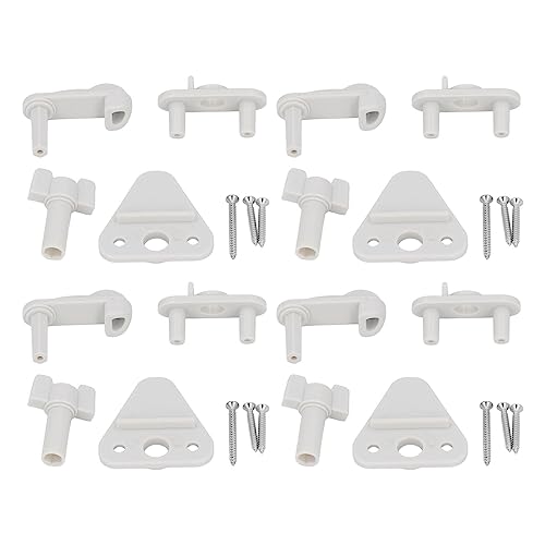 Jeanoko Pontonboot -Gate -Latch -Kit 4 Setzen Sie ABS Quadrat -Rahmen -Ersatztürriegel für Linke Rechte Scharniertüren 1 Bis 1,25 Zoll mit Installationshardware von Jeanoko