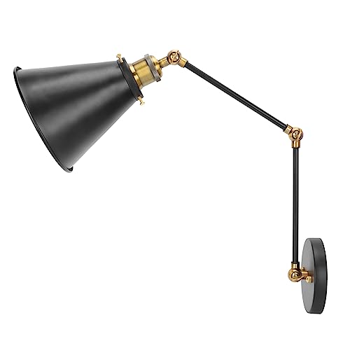 Jeanoko Wandleuchte, E27 Vintage Swing Arm Wandleuchte Metall für Wohnzimmer für Terrassen für Badezimmer für Restaurants von Jeanoko