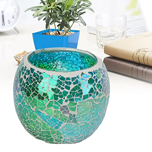 Jeanoko Kerzenhalter für Teelicht, Mosaik-Teelichthalter Europäisches Mosaik-Design Langlebiges Glas Exquisiter Glanzglas-Kerzenhalter Kerzenlampe für Bar Home Office Dekoration von Jeanoko