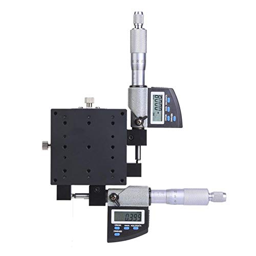 X Y-Achsen-Mikrometerplattform Hochpräzise 0,002 mm SEMXY80-AS-Mikrometerplattform 80 x 80 mm mit digitalem Bildschirm Menge von Jeanoko