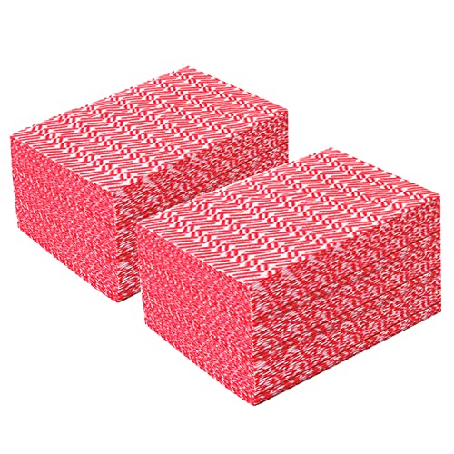 Jebblas Wiederverwendbare Handi-Tücher, Einweg-Reinigungstücher, Geschirrtücher und Geschirrtücher, Wiederverwendbare Handtücher, praktische Reinigungstücher, 100 Stück/Packung, (Red) von Jebblas