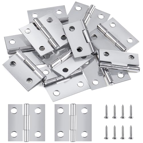 25mm × 25mm Scharniere Klappbar Klein, 24 Stück Edelstahl Türscharnier Scharnier Klavierband Aussen Scharnierband Mini Hinge für Türen Fenster Schränke mit 96 Stück Schrauben 25mm × 25mm Scharniere Klappbar Klein, 24 Stück Edelstahl Türscharnier Scharnier Klavierband Aussen Scharnierband Mini Hinge für Türen Fenster Schränke mit 96 Stück Schrauben von Jeboler