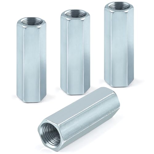 4 Stück Langmutter M8 x 30mm, Jeboler Gewindemuffen Verzinkt Stahl Sechskant Verbindungsmuttern, Gewindehülsen Distanzmuffen Langen Sechskantmuttern für Haushalts Bürogeräte Montageschrauben von Jeboler