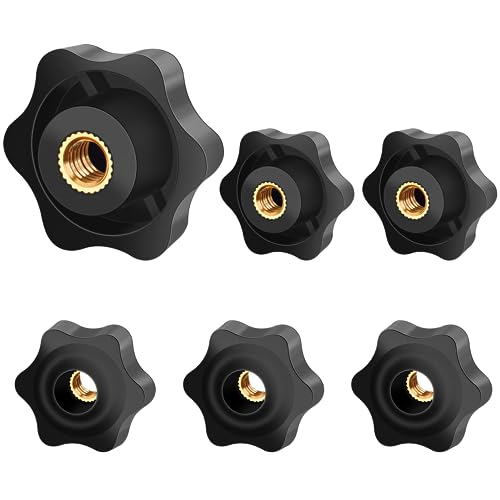 Jeboler Sterngriffmutter M6 6 Stück, Rändelschraube Äußerer Durchmesser 38mm, Sterngriffmutter Innengewinde Messing für Maschinen und Anlagen, Möbel, Werkzeugmaschinen, Fitnessgeräte Jeboler Sterngriffmutter M6 6 Stück, Rändelschraube Äußerer Durchmesser 38mm, Sterngriffmutter Innengewinde Messing für Maschinen und Anlagen, Möbel, Werkzeugmaschinen, Fitnessgeräte von Jeboler