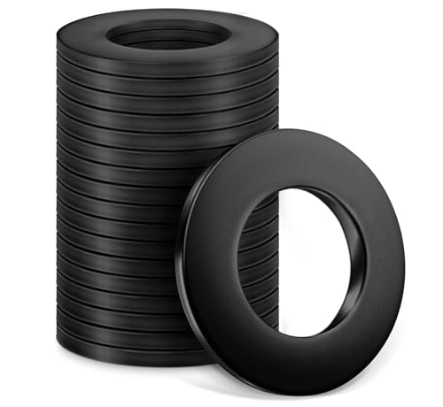 Jeboler Unterlegscheiben M4 Schwarz, 25 Stück Edelstahl Beilagscheiben DIN 125 A2 V2A Karosseriescheiben Flach Unterlegscheiben, Rostfreie Flat Washers für Schrauben & Muttern & Gewindestange von Jeboler