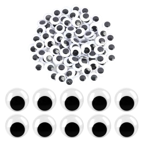 Jecdfs 100 Stück 20mm Wackelaugen Selbstklebend Groß Schwarz Weiße Augen, bastelaugen selbstklebend für DIY Handwerk, Bastelprojekte, Dekoration, Puppen, Scrapbooking - für Kinder und Erwachsene Jecdfs 100 Stück 20mm Wackelaugen Selbstklebend Groß Schwarz Weiße Augen, bastelaugen selbstklebend für DIY Handwerk, Bastelprojekte, Dekoration, Puppen, Scrapbooking - für Kinder und Erwachsene von Jecdfs