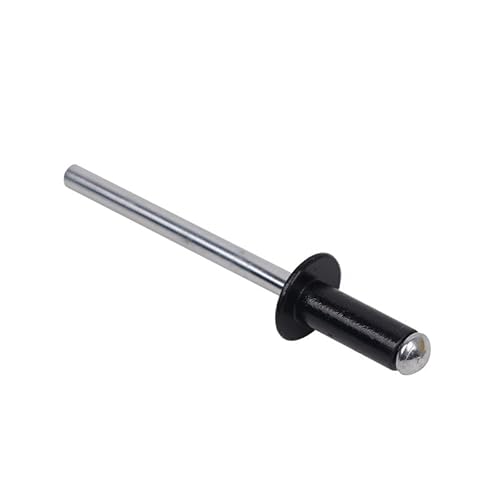 Jecdfs 50 Stück Aluminium-Blindnieten Set,blindnieten anthrazit,4mm x 20 mm, Korrosionsbeständig und Langlebig, für BAU, Automobil und Möbel, Schwarz von Jecdfs