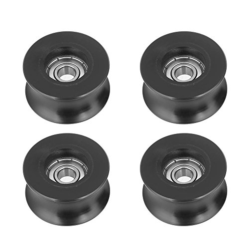 8x40x20.7mm U-Nut Riemenscheibe，Jectse 4 stücke 0840UU U Typ U-Nut Riemenscheibe Rollenführungsrad U-artige Nut Kugellagerführungsrolle Räder Rolle von Jectse