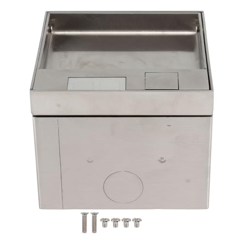 Bodensteckdose, Wasserdichte AC250V-Einbausteckdose mit Edelstahl-PC-Material, Ideal für Büro, Hotel, Schule von Jectse