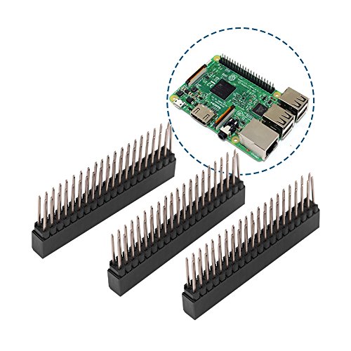 Buchsenleiste，Jectse 3pcs 2 x 20 Pins 2,54 mt Pitch Stiftleiste PCB Kopfleiste Polig Stiftleiste Stecker Pin Header Männlich Stiftleiste Extra Hohe Weibliche Buchsenle Header für Raspbe von Jectse