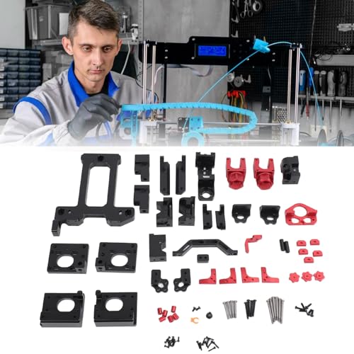 CNC-Teilesatz (48 Stück) für 0.2 R1/0.1/0.2 (aufgerüstet auf 0.2 R1), Aluminiumlegierungsrahmen 304 Edelstahl CNC-Bausatz DIY 3D-Druckerzubehör, Einfach zu Installieren von Jectse