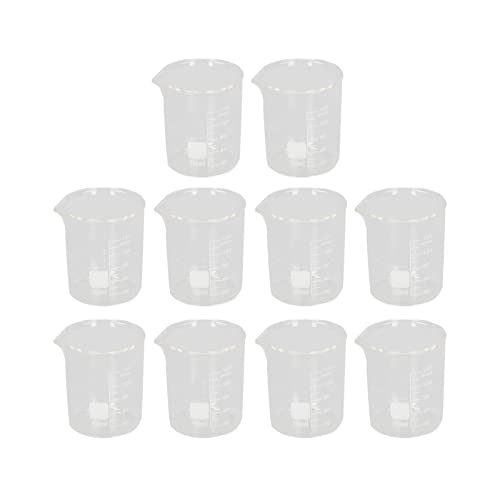 Glasbecher, 10 Stück 150 Ml Messbecher-Set aus Glas, Professionelles Messbecher-Set aus Borosilikatglas für Labore, Klassenzimmer von Jectse