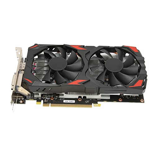 Grafikkarte, RX 580 8GB GDDR5 256bit Gaming Grafikkarte mit 2 Kühlgebläsern, 16 PCI Express 3.0 Computer Grafikkarte für Gaming PC, 7000MHz Kernfrequenz Grafikkarte, RX 580 8GB GDDR5 256bit Gaming Grafikkarte mit 2 Kühlgebläsern, 16 PCI Express 3.0 Computer Grafikkarte für Gaming PC, 7000MHz Kernfrequenz von Jectse
