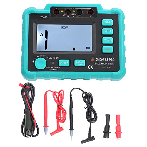 Isolationswiderstandstester, VC60D+ Megohm Meter 1000V/2500V AC 750V 0.05~200MΩ Ohmmeter Digital Multimeter Tester Erdungswiderstand Spannungsprüfer Megohmmeter von Jectse