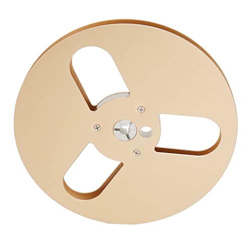 Jectse 1/4 7-Zoll-Leerbandspule, 3-loch-universal-aufwickelspule-Offener Spule, Windbestendige, Geräuten Aluminiumlegierung-Masschinenteil-auf-auf (GOLD) von Jectse