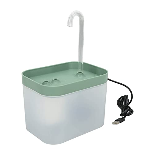 Jectse 1,5 l Haustierbrunnen Automatischer Katzenwasserbrunnen Hund Wasserspender Hund Wasserspender mit intelligenter Pumpe für Katzen, Hunde, mehrere Haustiere (Transparent Türkis) von Jectse