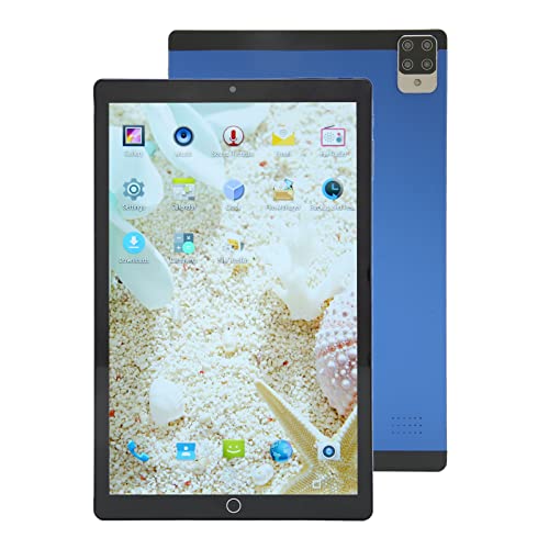 Jectse 10,1-Zoll-Tablet, 2,4 G 5 G WiFi-Tablet 6 GB 128 GB, 5 MP 13 MP Dual-Kamera, Touchscreen-Tablet für Android 11, 6000-mAh-Akku, Octa-Core-Prozessor Blaues Tablet von Jectse