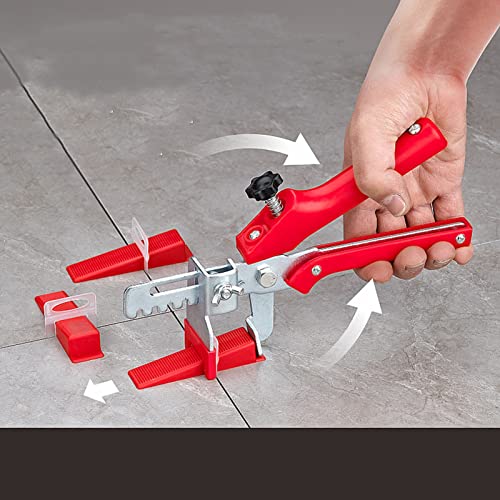 Jectse 100-Tee-Fliesen-Nivelliersystem-Set MIT Transparentem 1,5-mm-Abstandsathauer, Inklusive Zange, Einfache-Installation für Flache und Wandkonfigurationen von Jectse