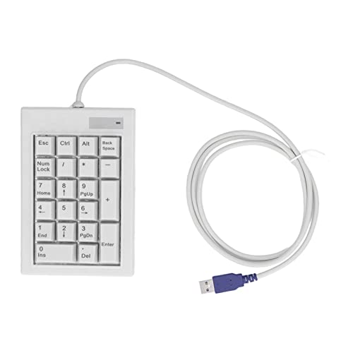 Jectse 21 Keys Numpad, Black Axis Mechanical Numeric Keypad USB Wired, DC 5V Linear Action Switch Tragbarer Mini-Ziffernblock mit Rutschfesten Füßen für Office Bank Counter von Jectse