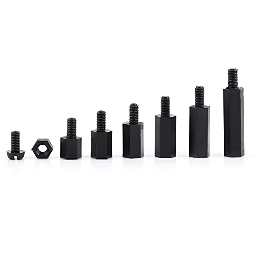 Jectse 250pcs Abstandshalter, Nylon M2 M3 Männlich Weibllich Sechskantabstandshalter ， Nylon Pa66 Abstandshalter Mit Aufbewahrungsbox, Idealer Für-die Montage Zwischen PCB-Leiterplatten (M2 Single von Jectse