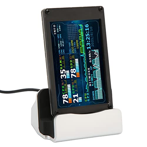 Jectse 3,5-Zoll-IPS-USB-Bildschirm, AIDA64-PC-CPU-GPU-RAM-Datenmonitor, Computer-Temperaturmonitor, PC-Sensorpanel mit 4-poligem Mainboard-Kabel für Computergehäuse für Linux Jectse 3,5-Zoll-IPS-USB-Bildschirm, AIDA64-PC-CPU-GPU-RAM-Datenmonitor, Computer-Temperaturmonitor, PC-Sensorpanel mit 4-poligem Mainboard-Kabel für Computergehäuse für Linux von Jectse