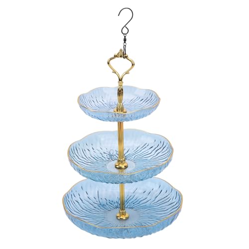 Jectse 3 Manager mit äußeren Hängenden Vögeln auf Mehreren Ebenen Fördern den Luftfluss, bei Hochwertigem Acryl, Einer Schönen Gartendekoration (Blue) von Jectse