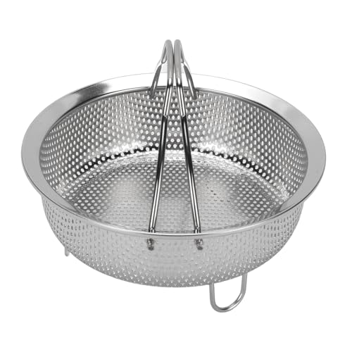 Jectse 304 Stahlstahlkorb mit Angehobenen Füßen, Ideal für Dampfgemüse, Eier oder Erwärmung, Geschirrspüler (kleine Größe) von Jectse