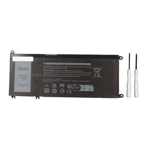 Jectse 33YDH 56Wh 4 Kerne Ersatz-Laptop-Akku, für Inspiron 17 7000 7577 7773 7778 7786 7779 2in1 Serie, PVHT1 DNCWSCB6106B P30E P30E001 P36E P72F P75F Wiederaufladbarer Li-Ionen-Akku von Jectse