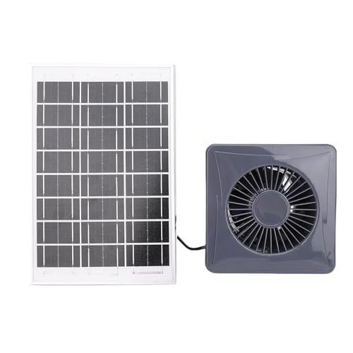 Jectse 6W Solarbeatmungslüfter mit Regensicherem Kit- Einfache Installation für Fensterabgase und Belüftung in Gewächshäusern von Jectse
