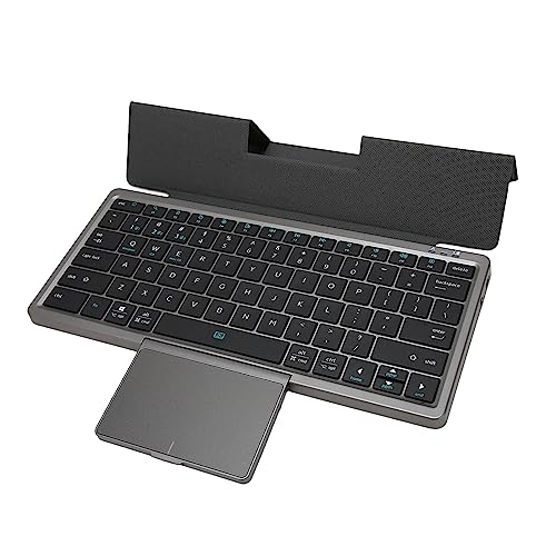 Jectse Abnehmbare Tablet-Tastaturhülle mit Trackpad, Gleichzeitiger Betriebsmodus, Wiederaufladbarer Akku, für Win XP Win 7 10 11 (Eisengrau) von Jectse