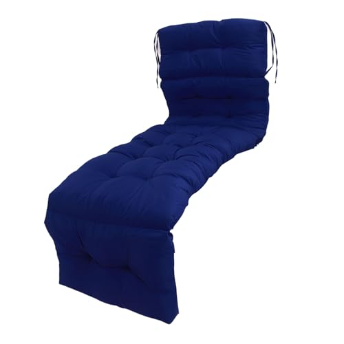 Jectse Austausch des Komfortablen Kissens des Langen Stuhls für den Gartenanwalt Im Freien, Große Anwendung (Navy blau) von Jectse