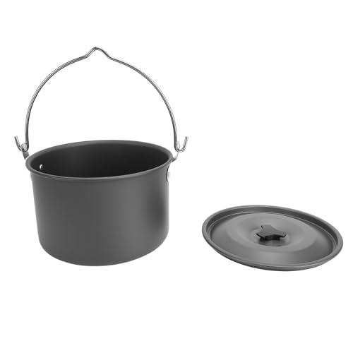 Jectse Camping mit Großer Kapazität Camping Hängende Topf Tragbare Aluminiumlegierung Anti -Stick Zum Kochen Im Freien von Jectse