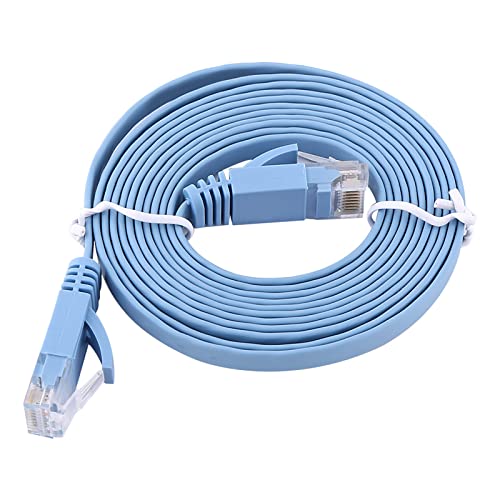 Jectse Cat6 Ethernet Network Flat LAN Kabel Waterdes Blau für Notebook -Computerbenutzer 1PC (#3) von Jectse