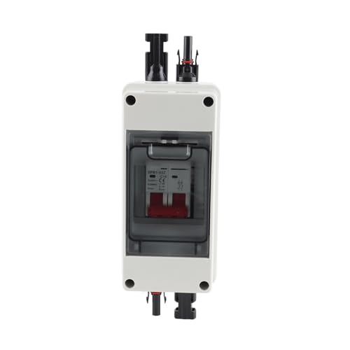 Jectse DC-Solar-Trennschalter, PV-Miniatur-Leastungsschalter MIT WASSERDICHTEM IP65-VETEILERKASTEN FÜR SOLARMODULE (16A) von Jectse