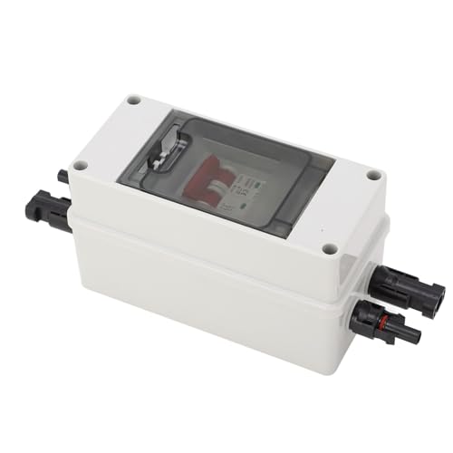 Jectse DC-Solar-Trennschalter, PV-Miniatur-Leastungsschalter MIT WASSERDICHTEM IP65-VETEILERKASTEN FÜR SOLARMODULE (63A) von Jectse