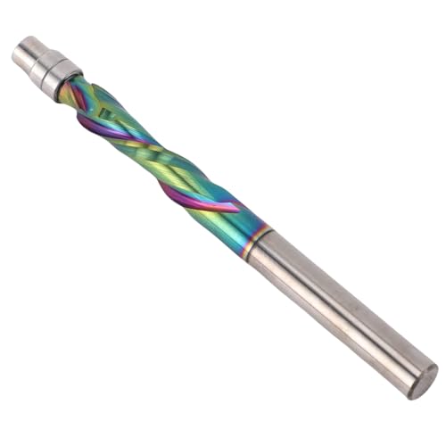 Jectse DLC-Beschichtung Fräser, 2 Flöten Spiral Flush Trim Bit Werkzeug Solid Carbid Lager Geführte Holz Bearbeitung Endmühle, Geeignet für die Verarbeitung von Nadelholz und Hartholz von Jectse