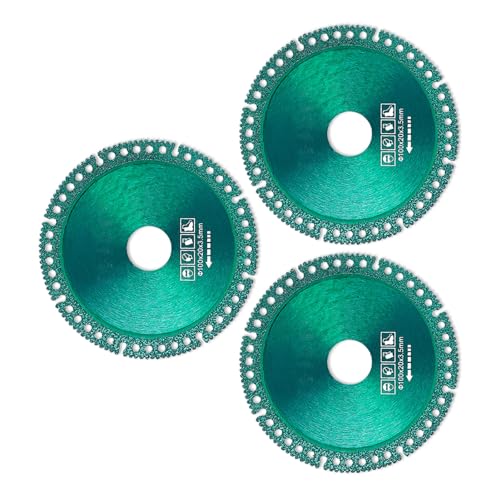 Jectse Diamant-Trennscheibe für Keramik-Pvc-Rohre, Multifungionales und Sanft Schneidenden Sägblatt MIT Spanentferynung, Ultradünnes Sägeblatt (3PCS) von Jectse