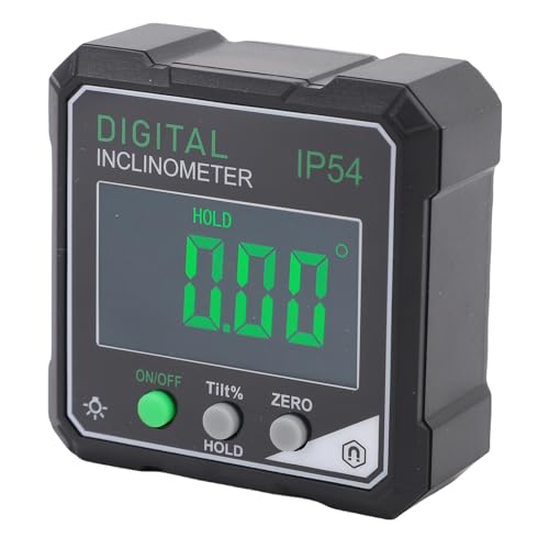 Jectse Digitalwinkel -Finder, Magnetischer Prospractor -Neigungsniveauspegel -Winkel -Finder -Finder Box mit 4x90 Grad Range Backbeleuchtung LCD -Bildschirm für Holz von Jectse